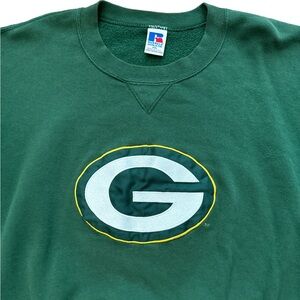 Vintage Russell Athletics Green Bay‎ Packers Men’s XXL Graphic Sweatshirt Green